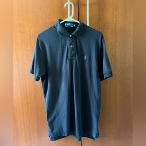 Men's Polo Ralph Lauren Cotton Mesh Polo Shirt in Black size Medium